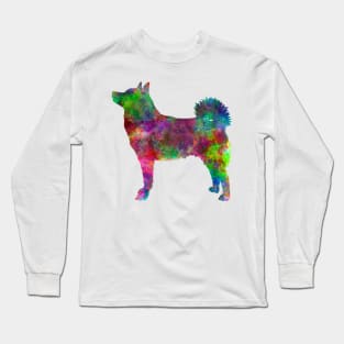 Norwegian Buhund in watercolor Long Sleeve T-Shirt